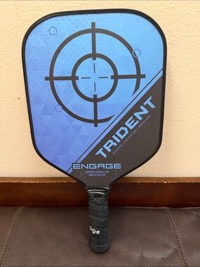 Engage Trident Widebody Pickleball Paddle Featuring a Blue Target Graphic